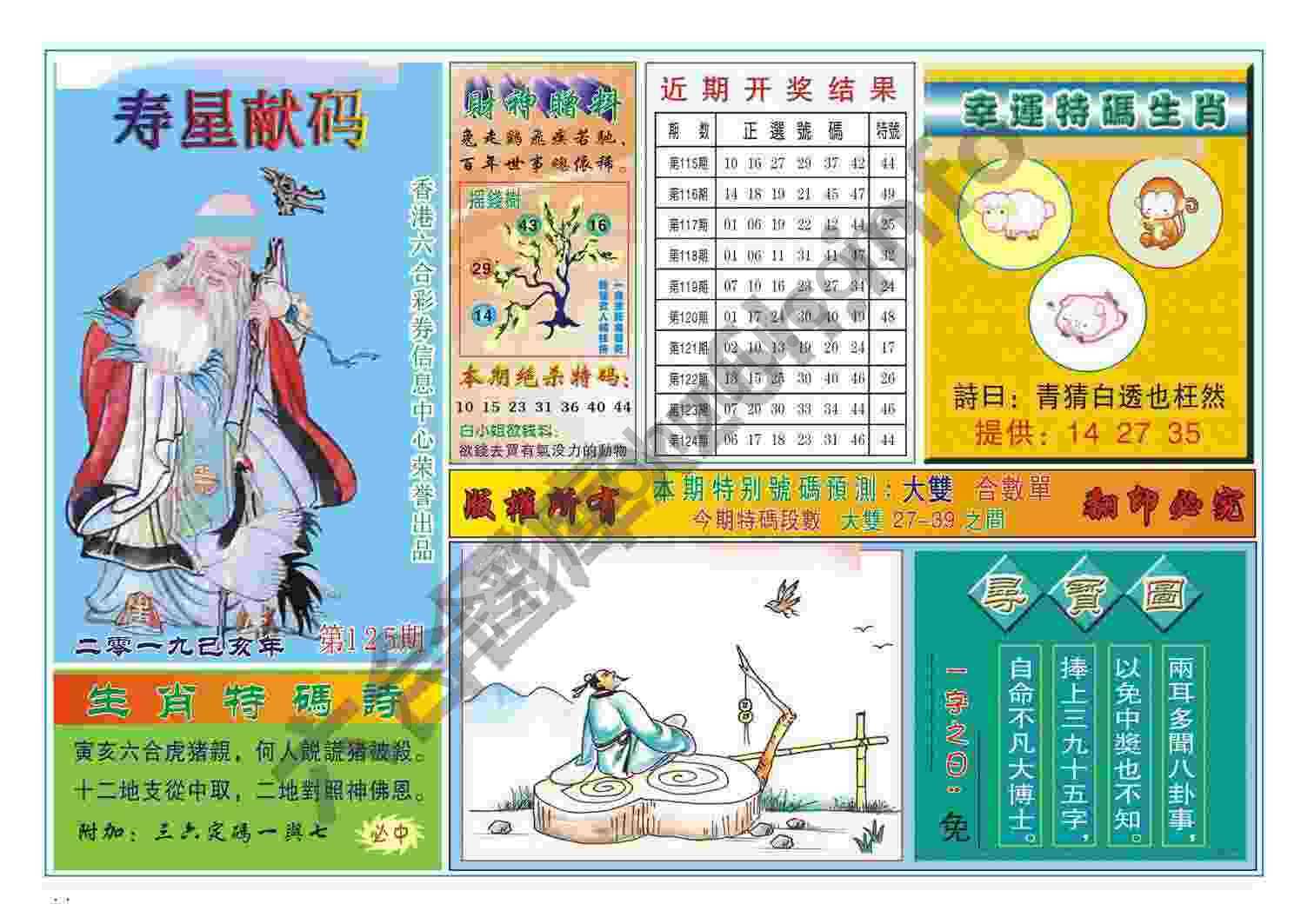 寿星献码