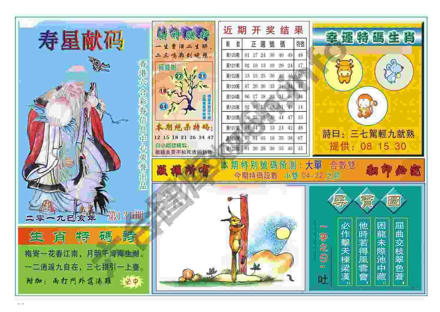 寿星献码