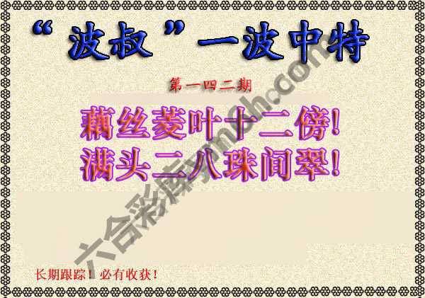 波叔一波中特