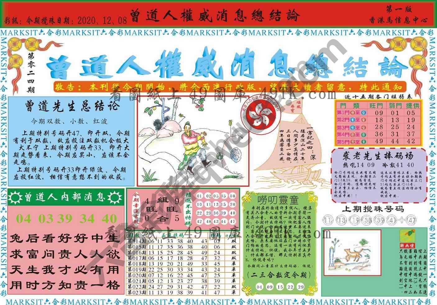 曾道人权威消息