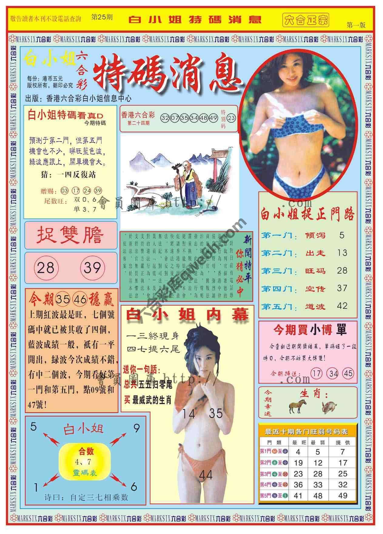 白小姐特码消息