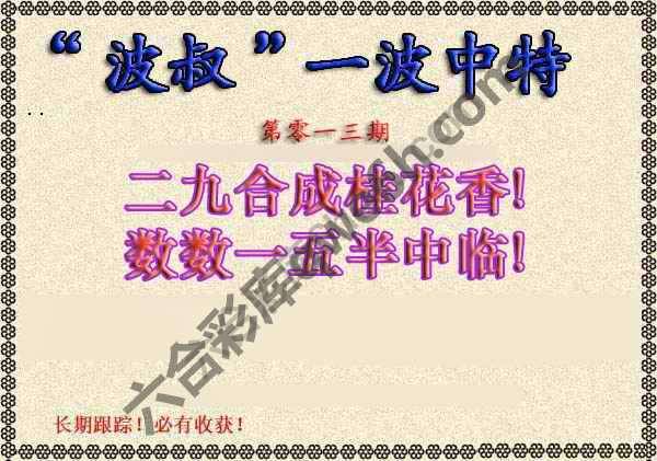 波叔一波中特