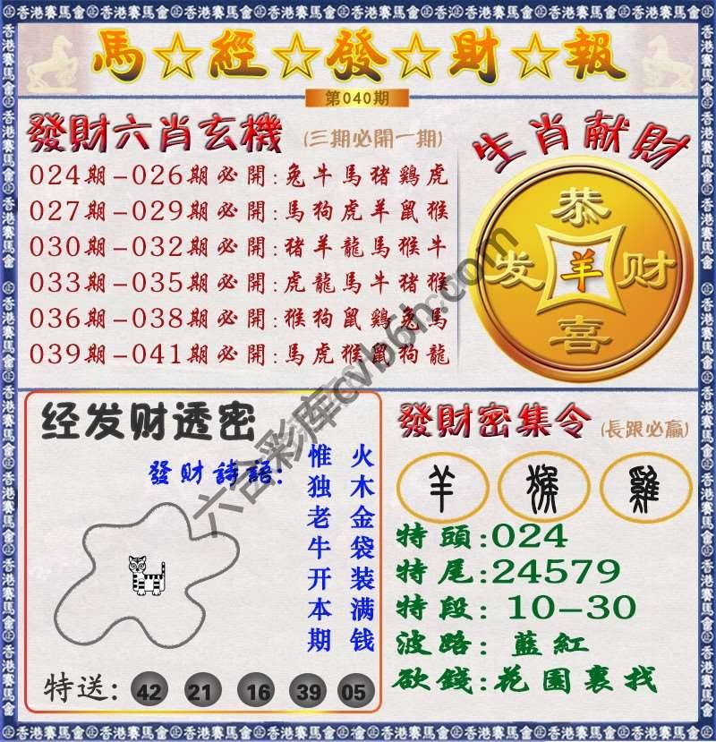 马经发财报