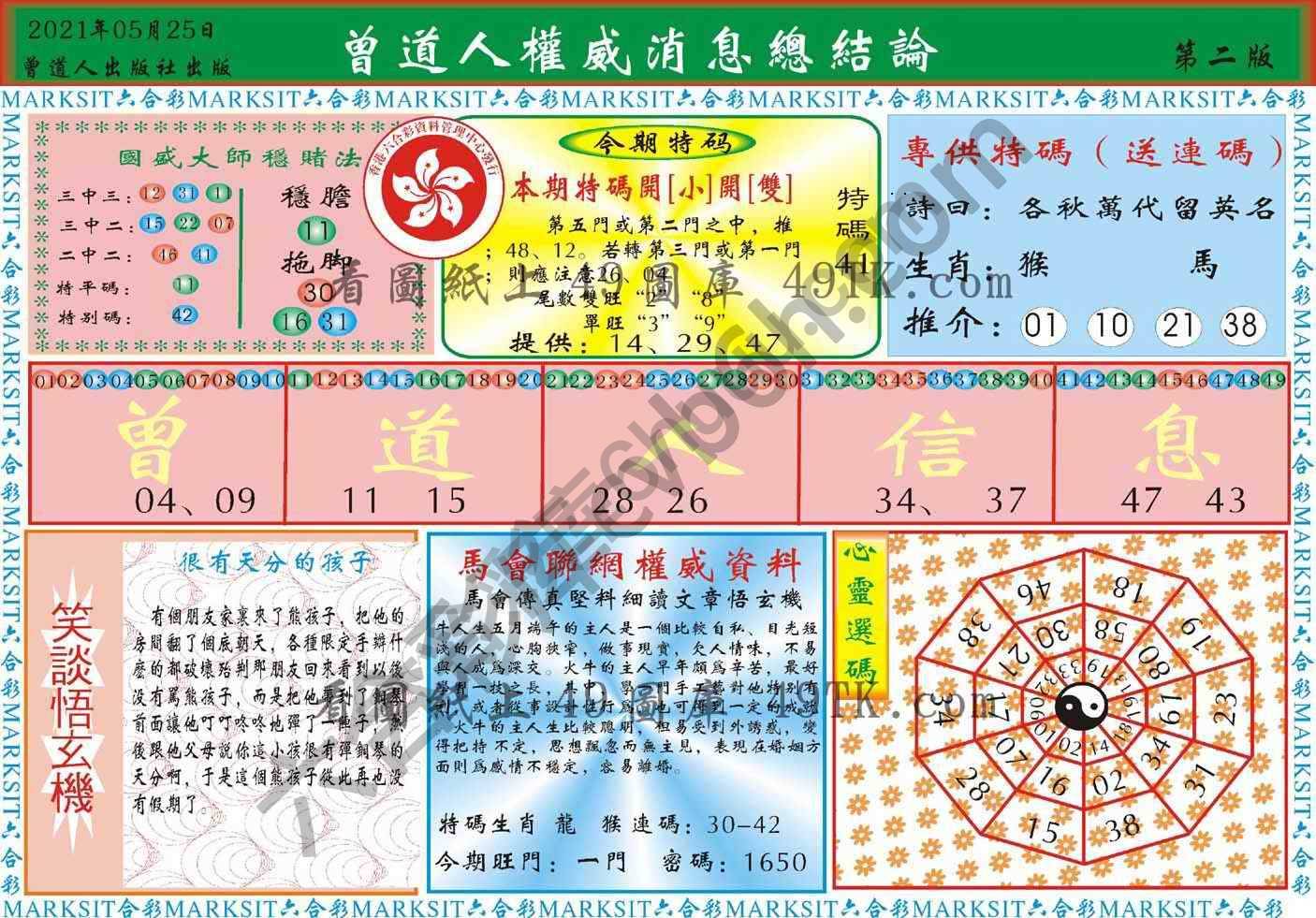 曾道人权威消息