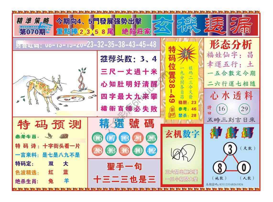 玄机透漏