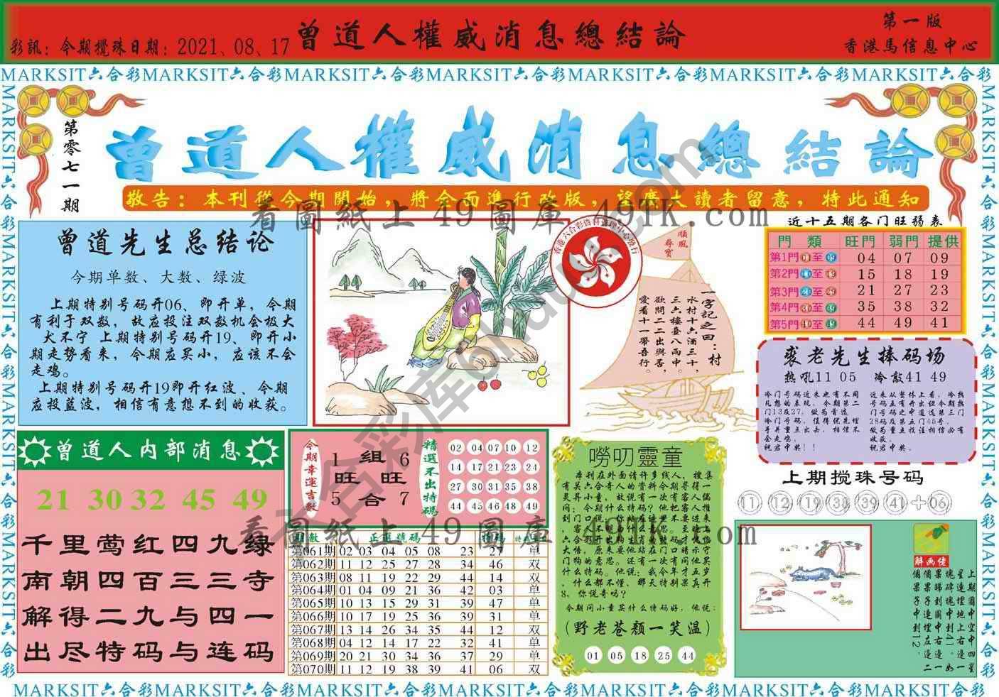 曾道人权威消息