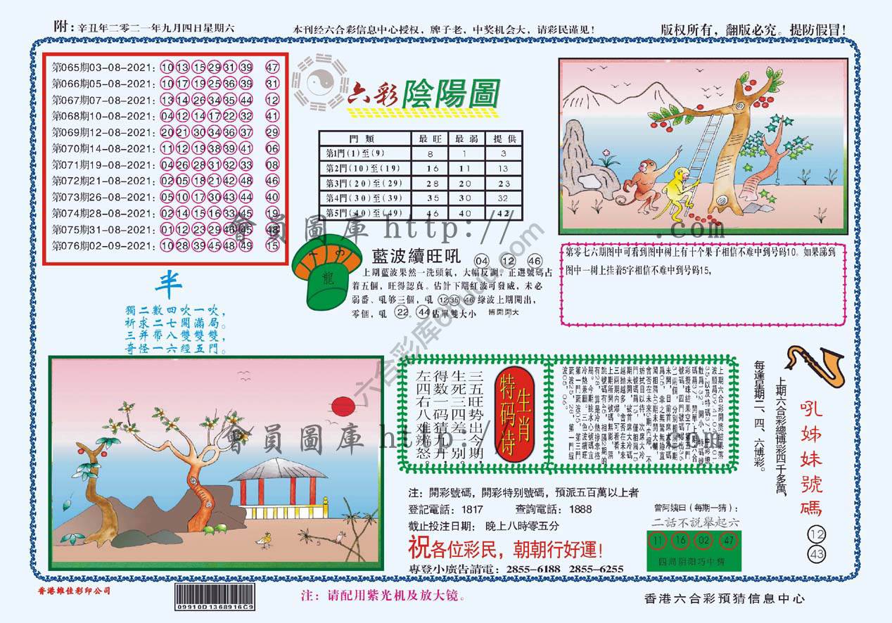 六彩阴阳图