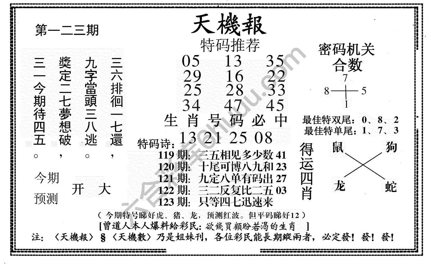 天机报
