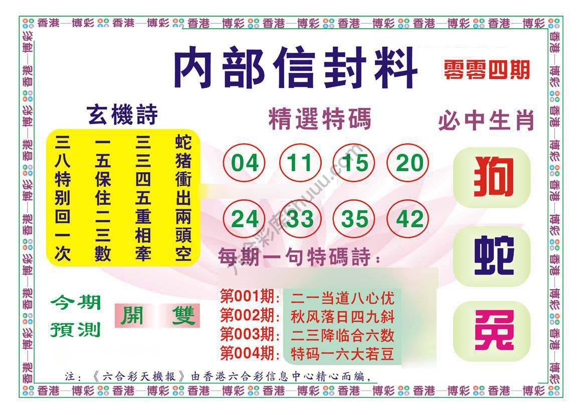 内部信封料