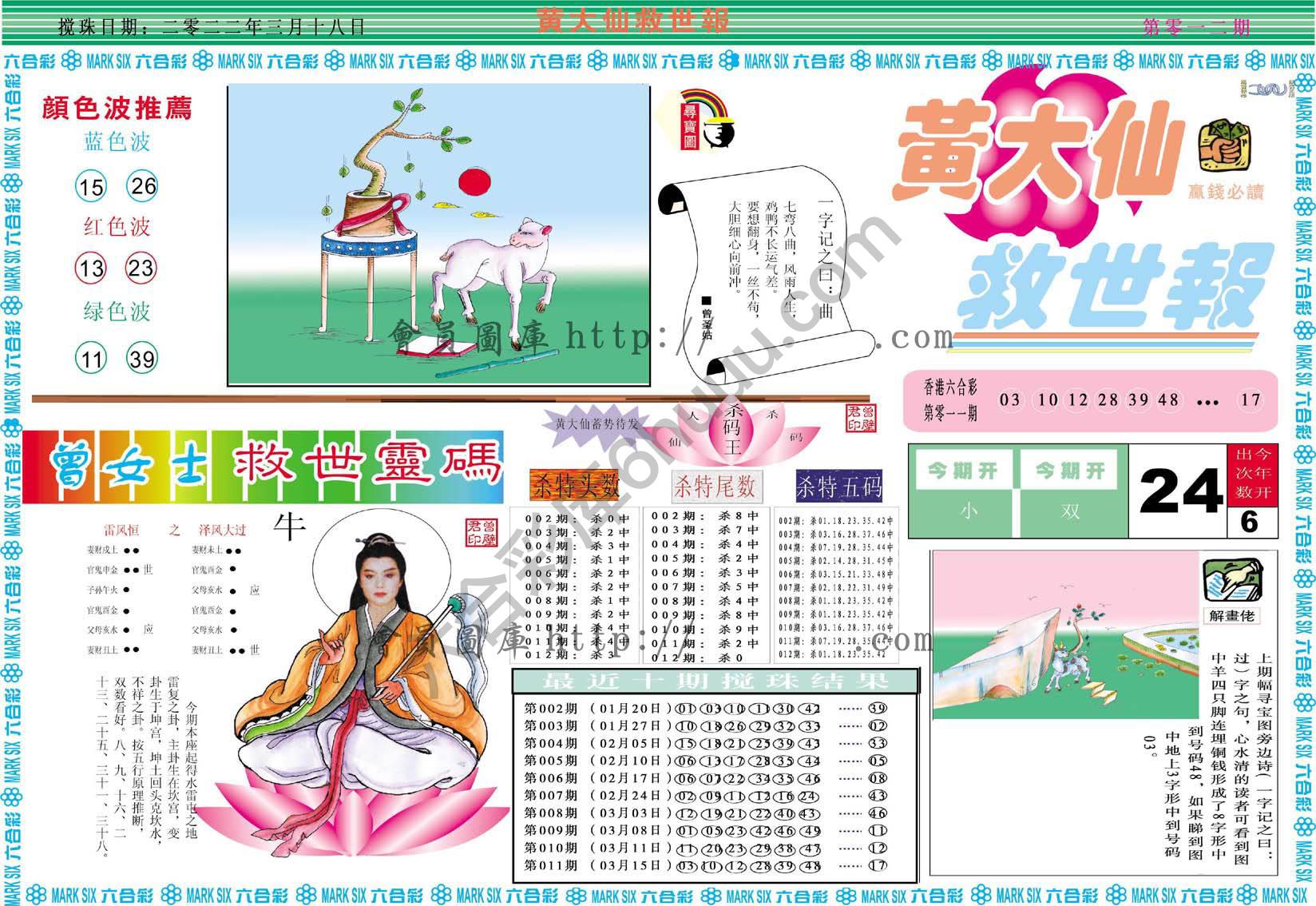 黄大仙救世报