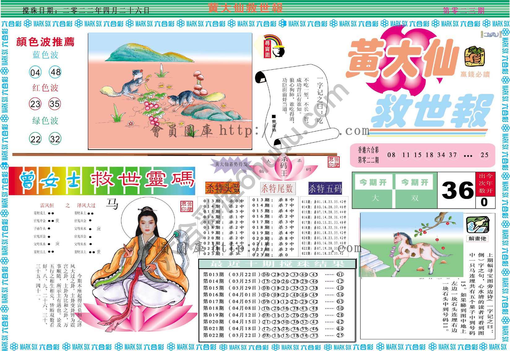黄大仙救世报