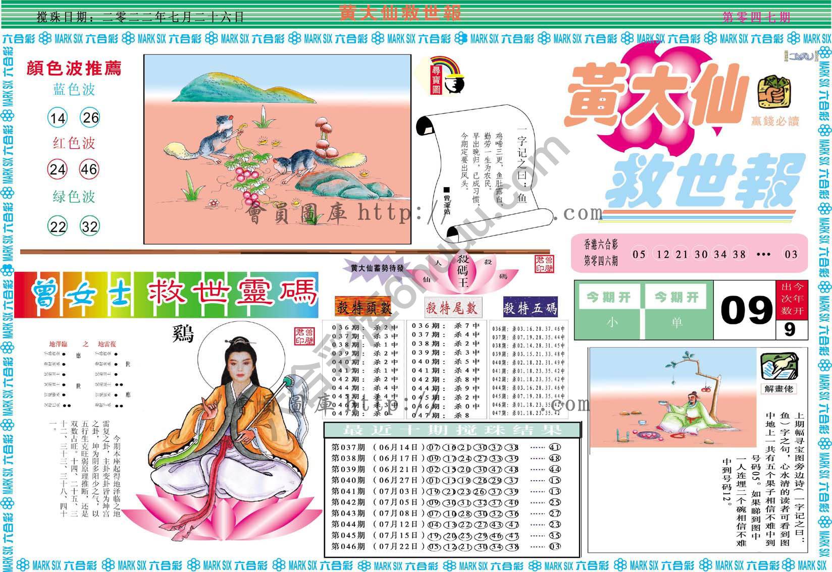 黄大仙救世报