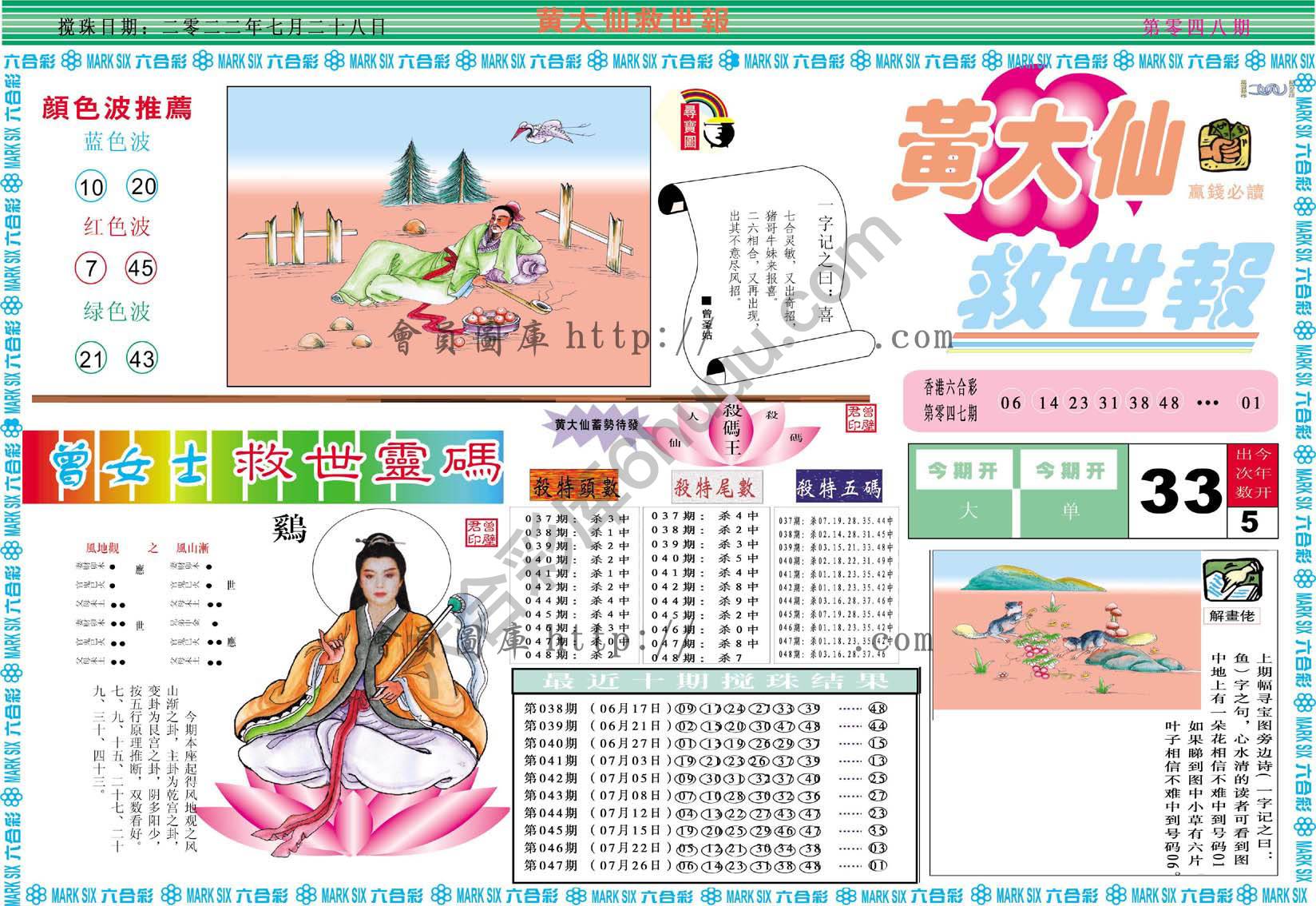 黄大仙救世报