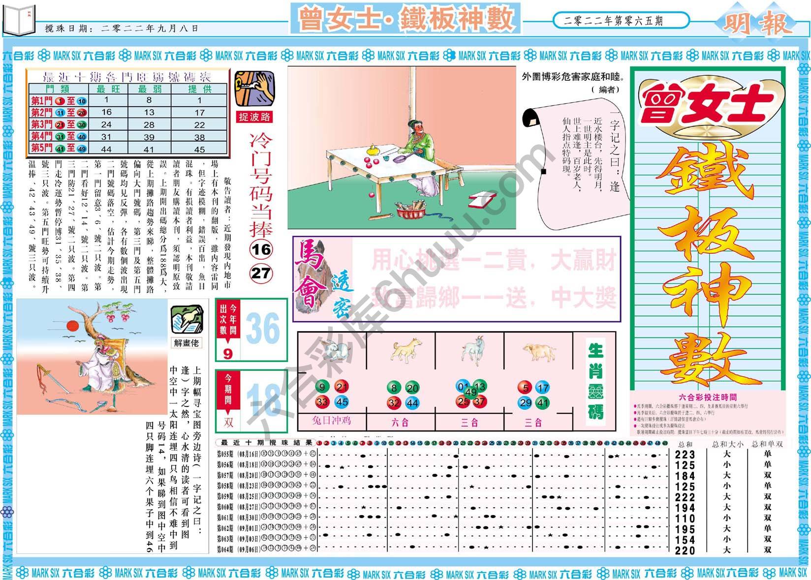 曾女士铁板神数