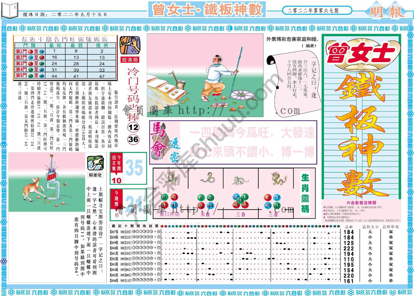 曾女士铁板神数