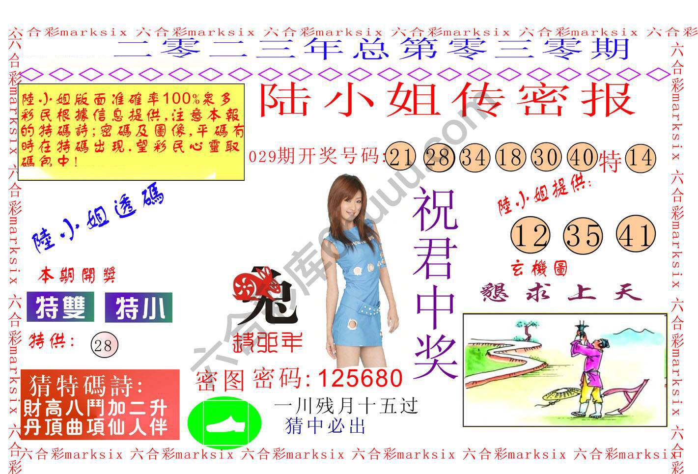 陆小姐传密