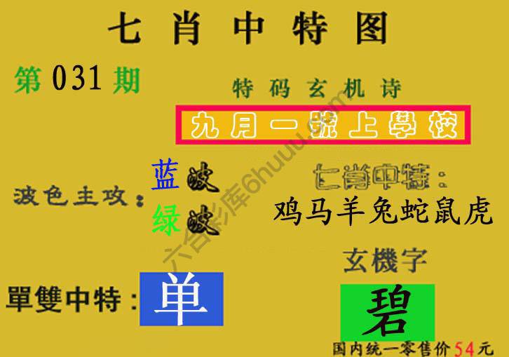 七肖中特图