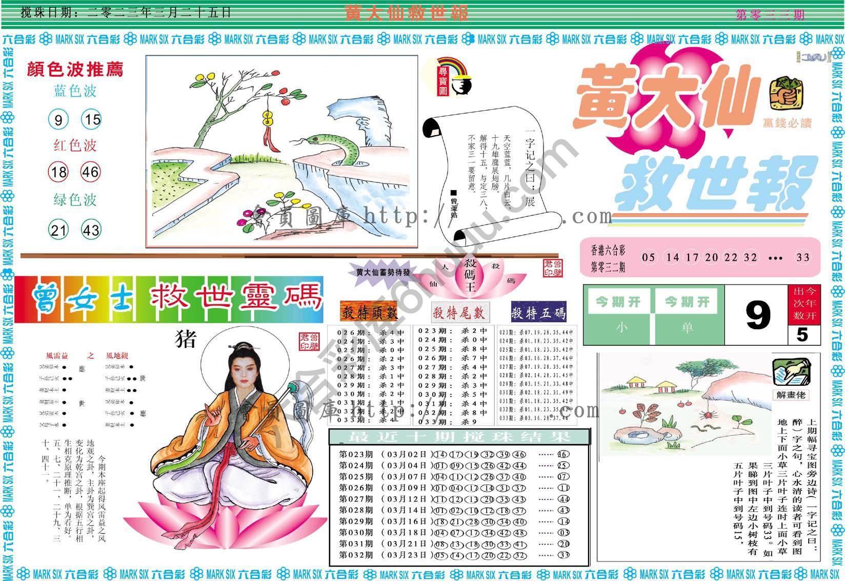 黄大仙救世报