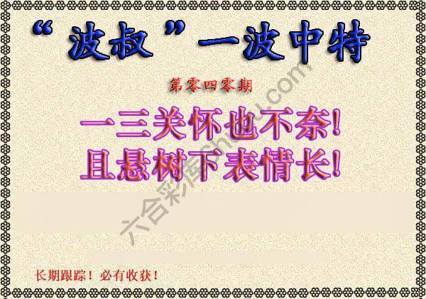 波叔一波中特