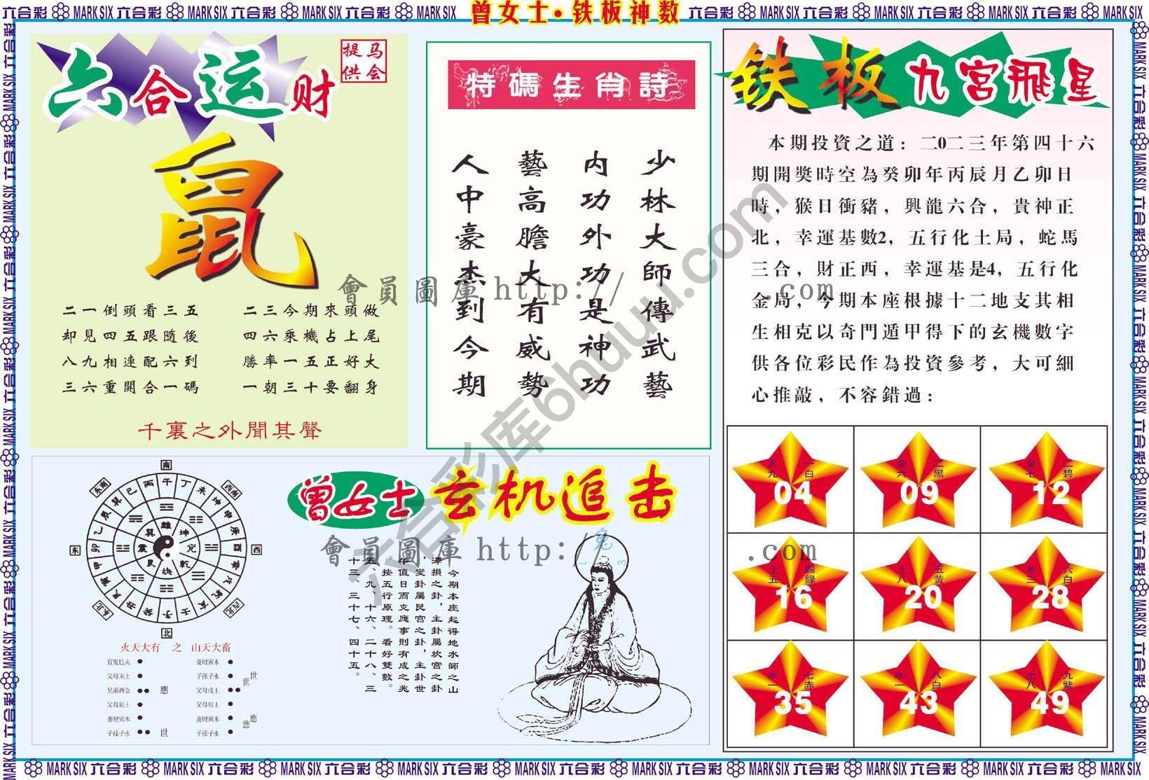 曾女士铁板神数