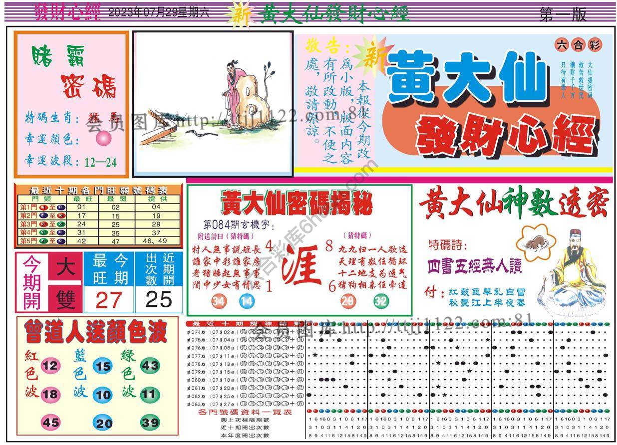 黄大仙发财心经