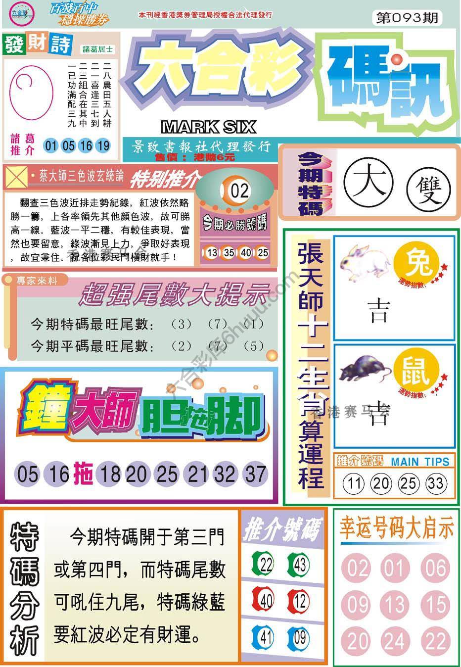 六合彩码讯
