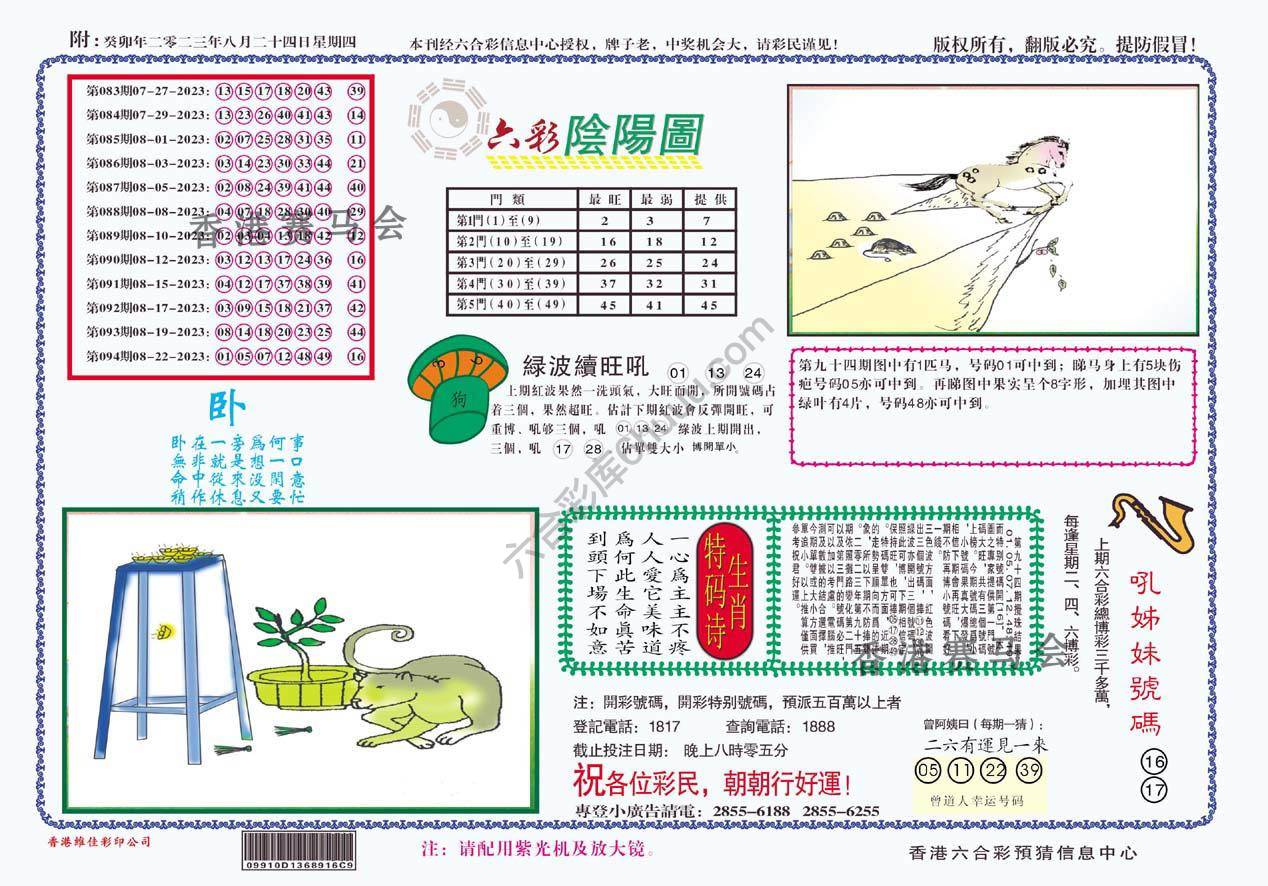 六彩阴阳图