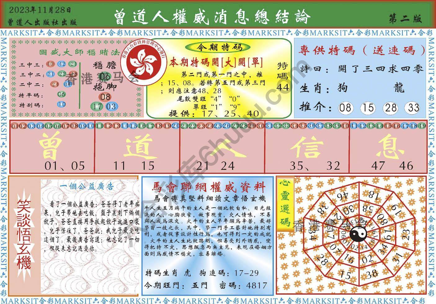 曾道人权威消息