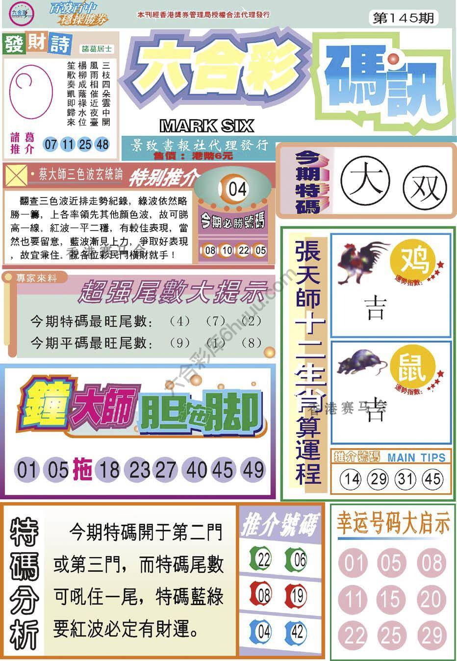 六合彩码讯