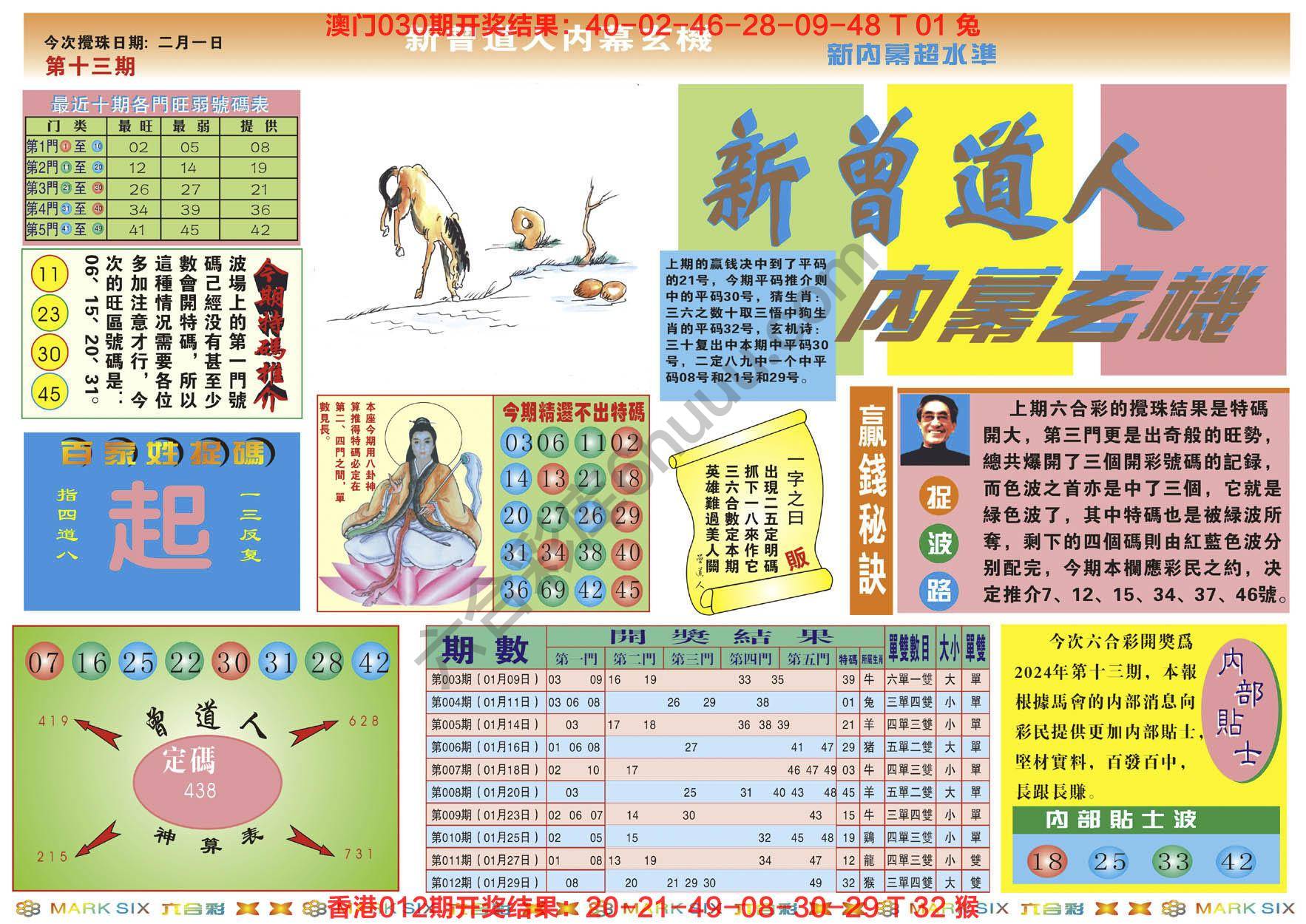新曾道人内幕玄机