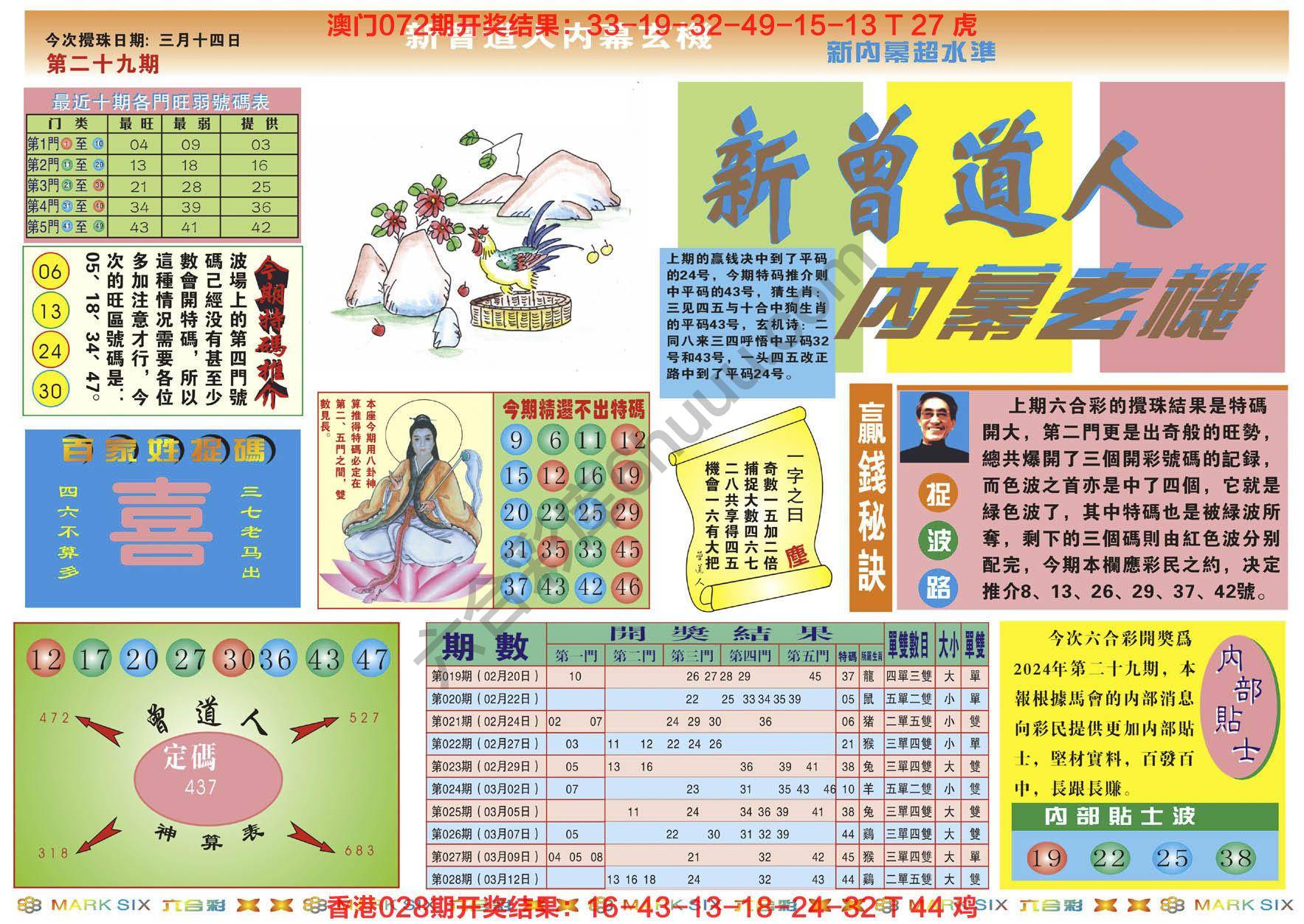 新曾道人内幕玄机