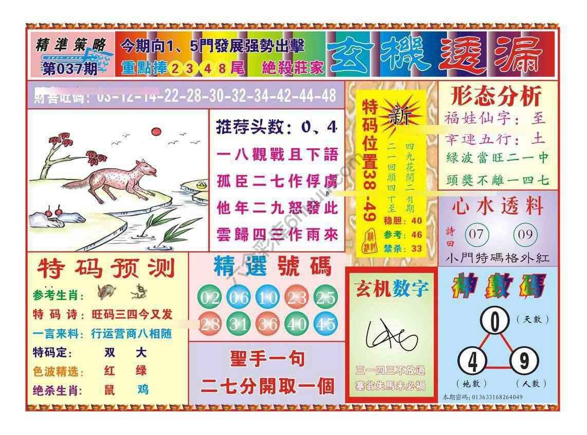 玄机透漏