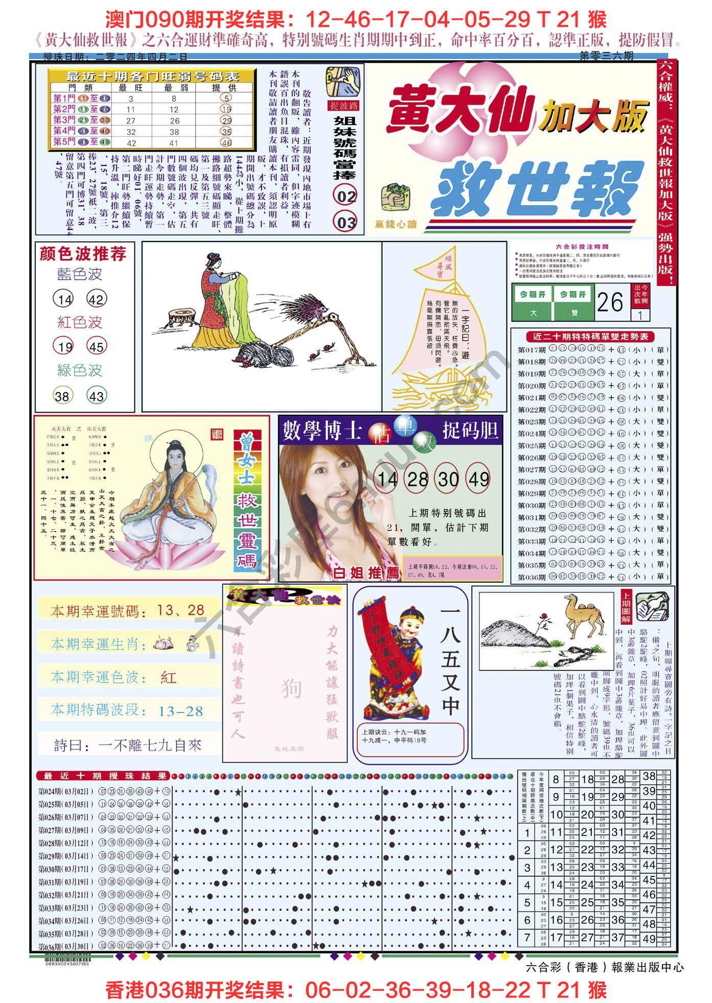 黄大仙救世报（加大版）
