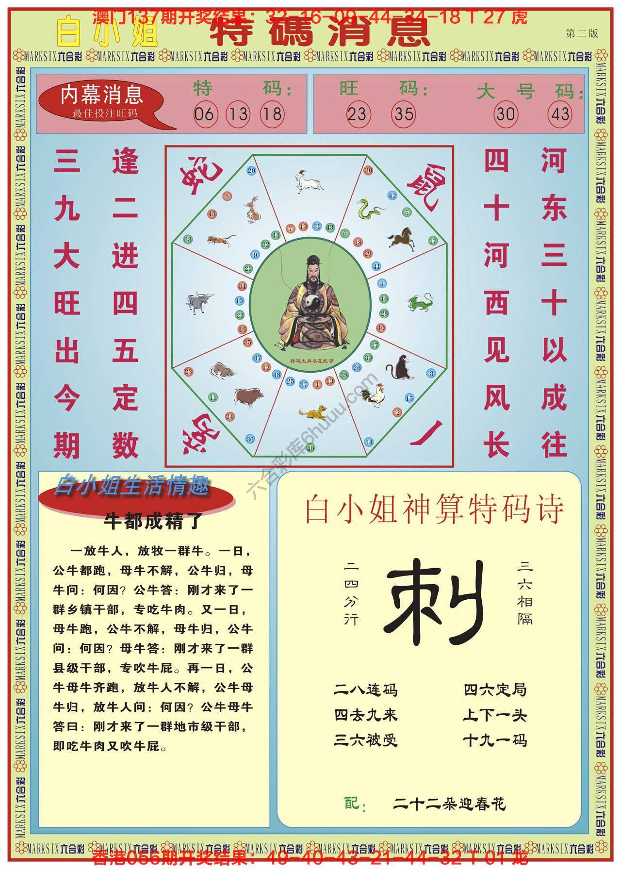 白小姐特码消息