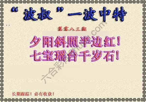 波叔一波中特