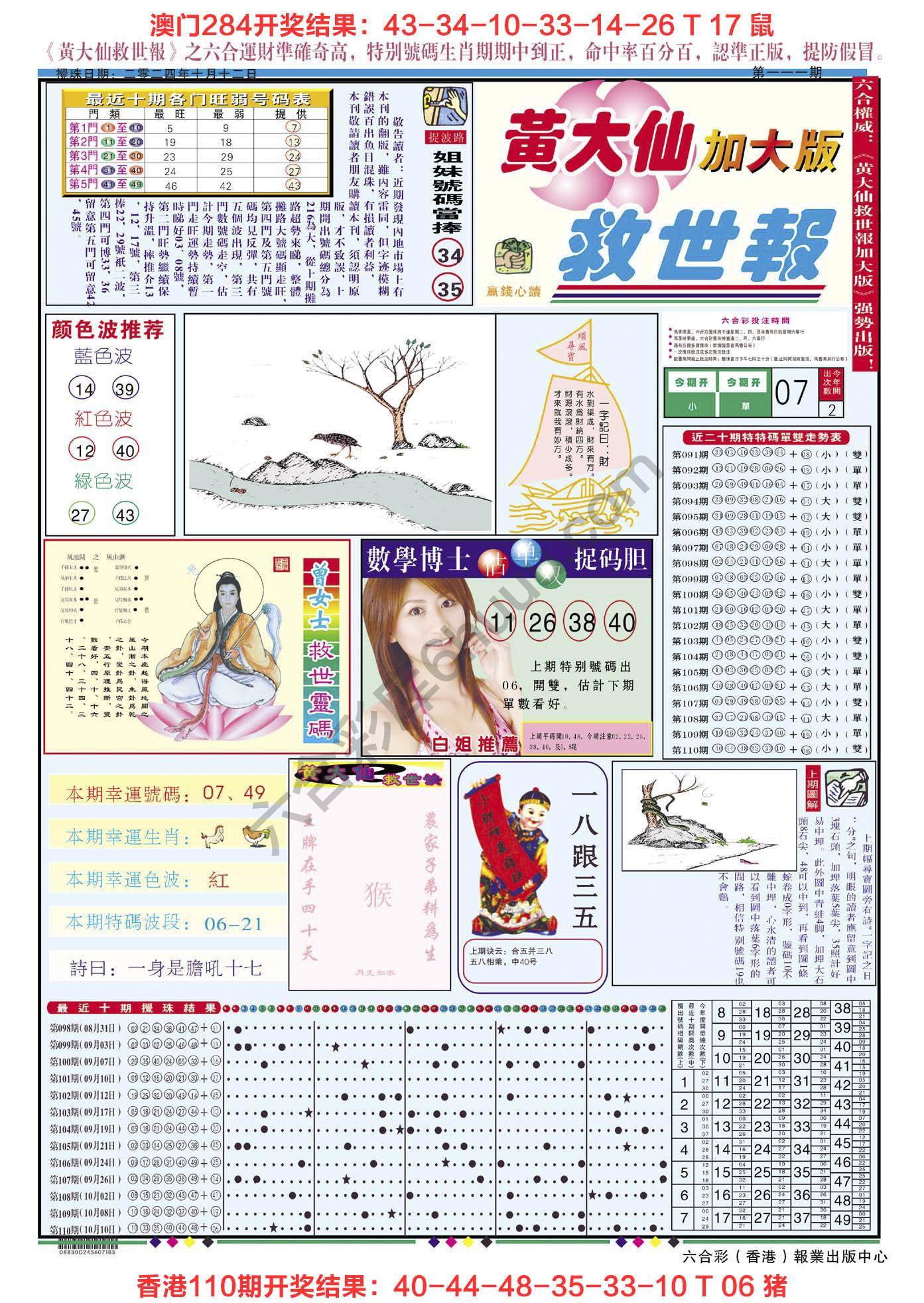 黄大仙救世报（加大版）