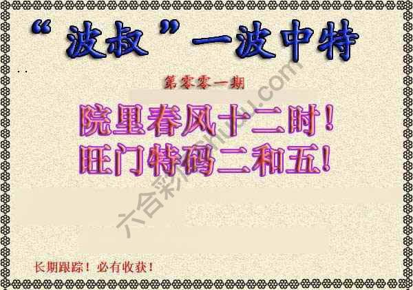 波叔一波中特