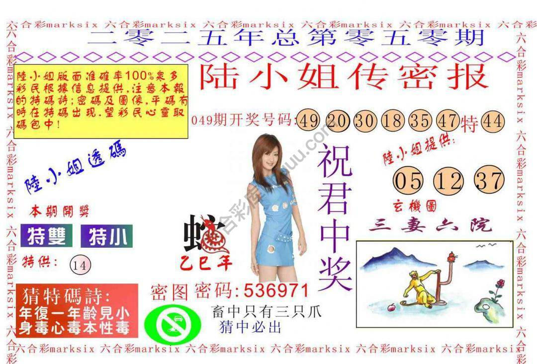 陆小姐传密