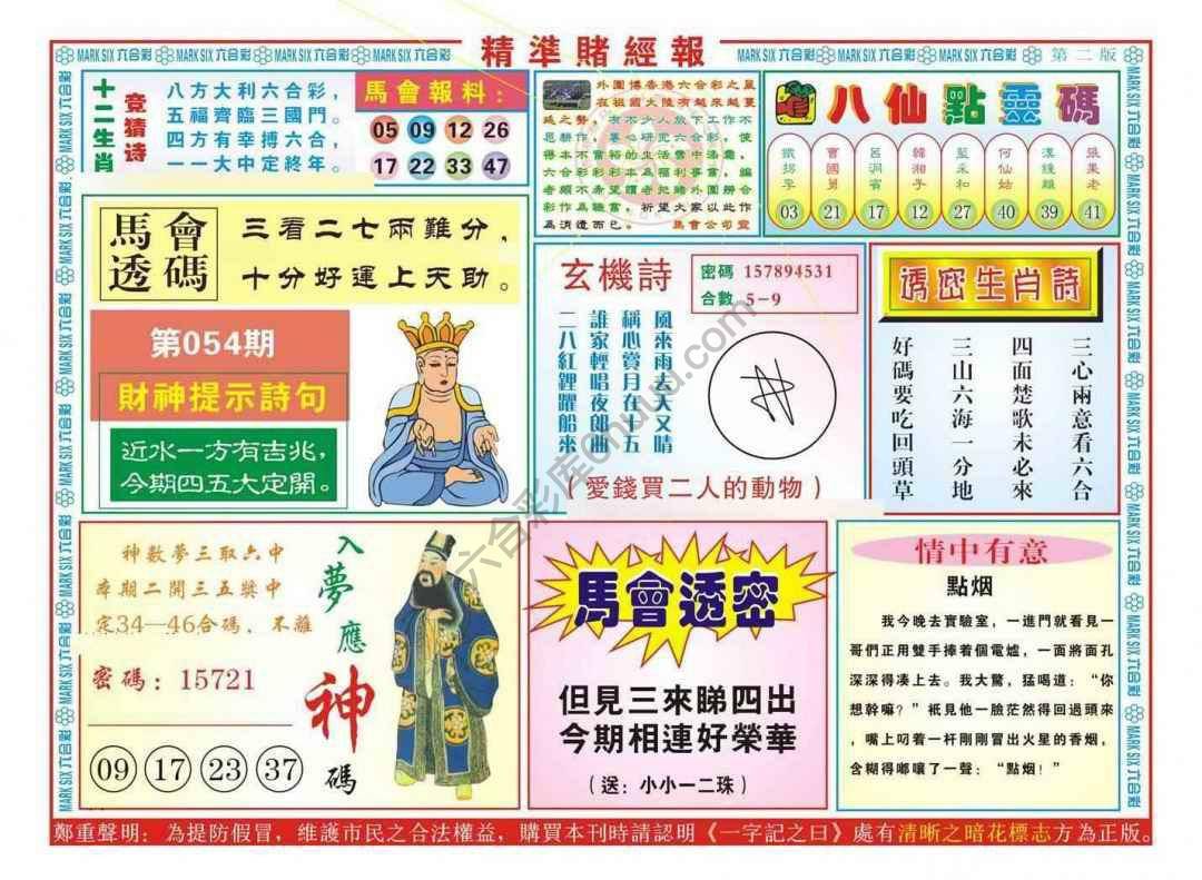精准赌经报