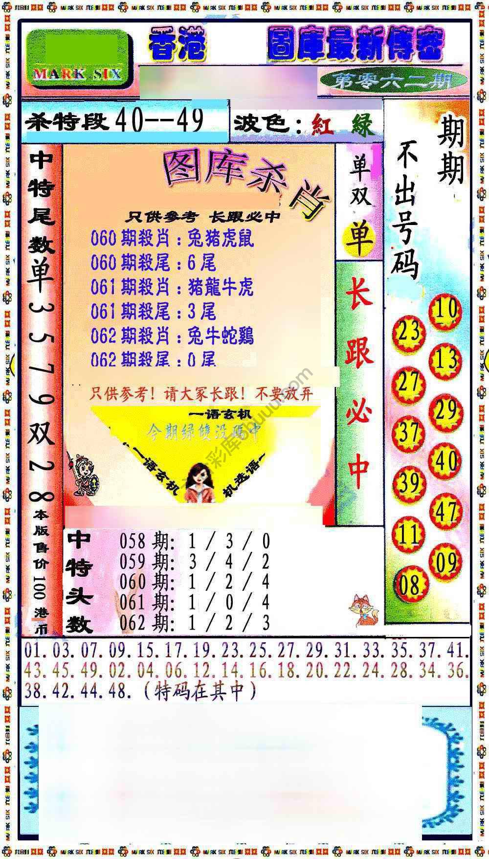 最新传密杀6肖