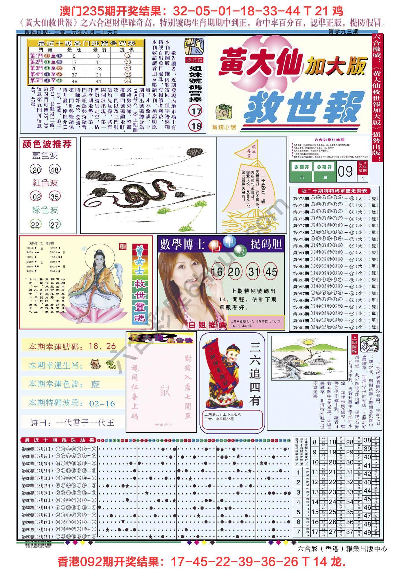 黄大仙救世报（加大版）