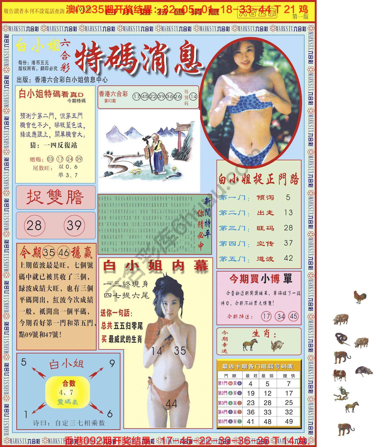 白小姐特码消息