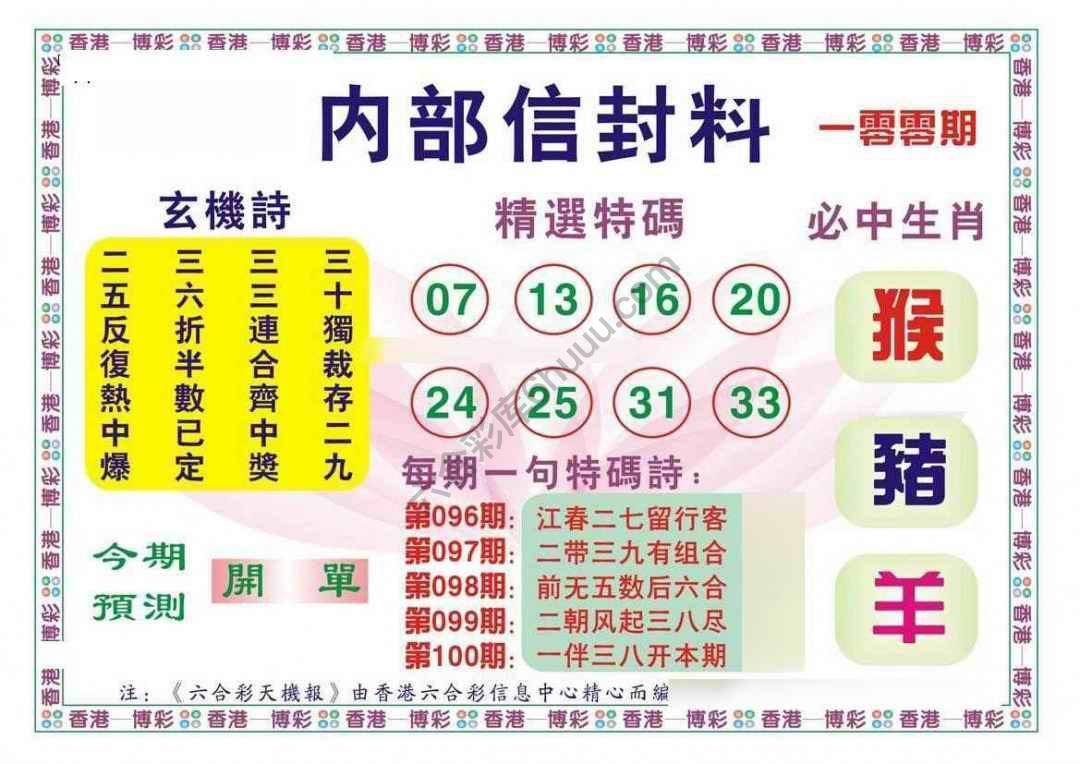 内部信封料