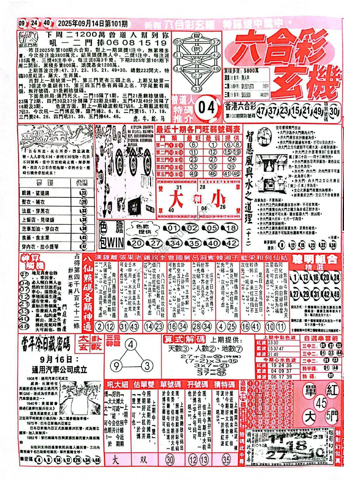 六合彩玄机