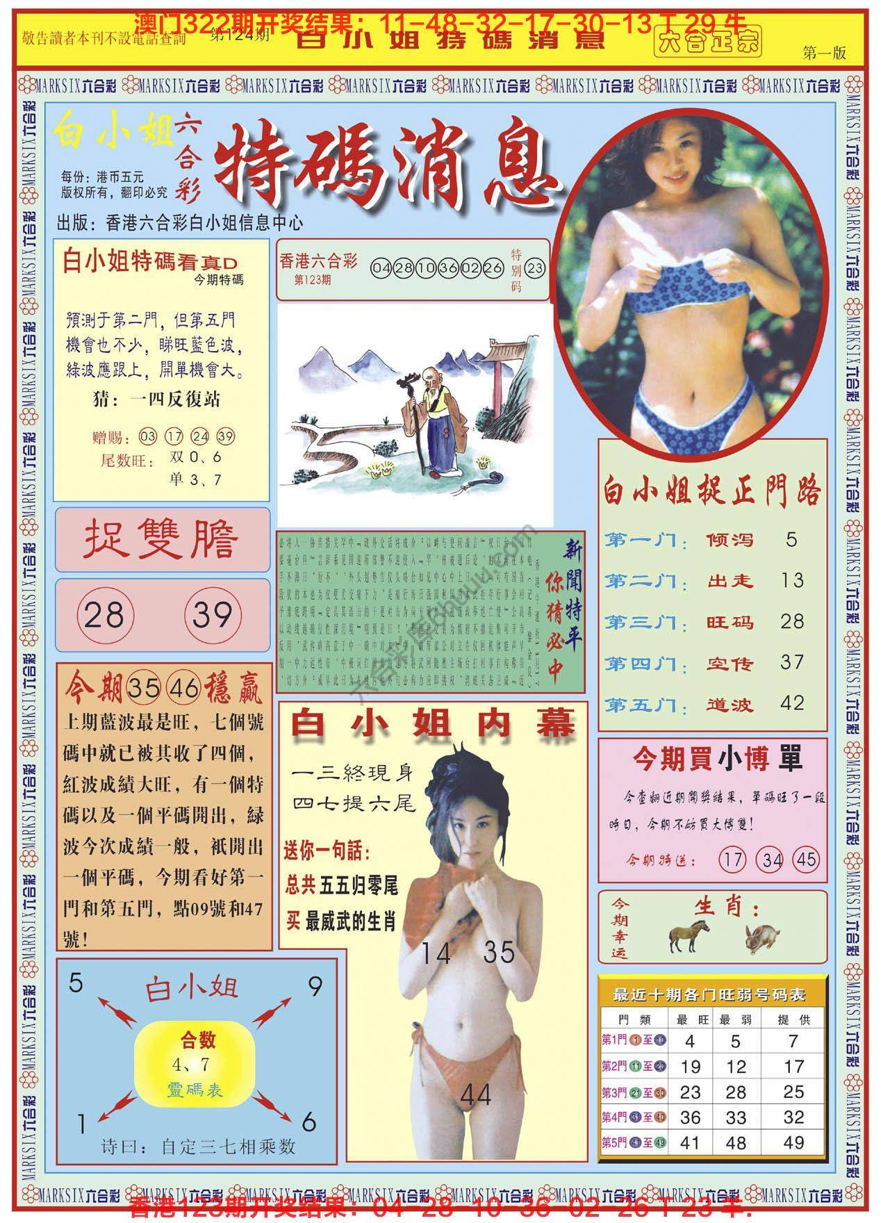 白小姐特码消息