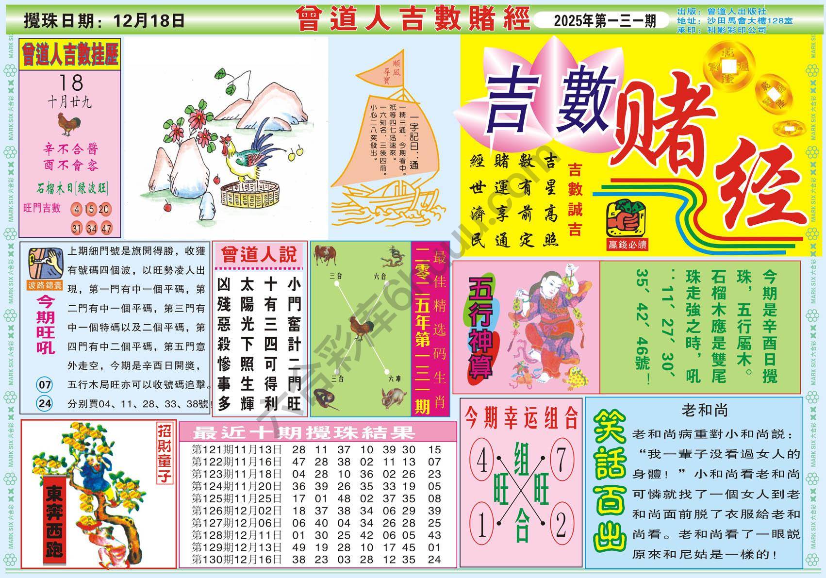 曾道人吉数赌经