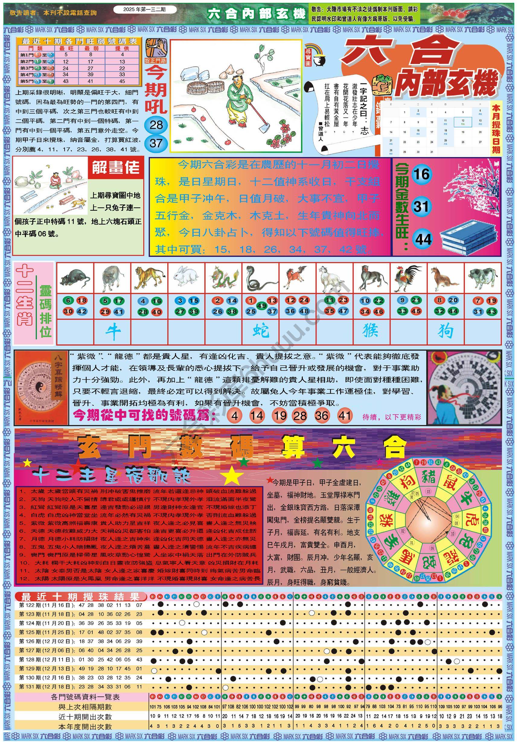 六合内部玄机港版