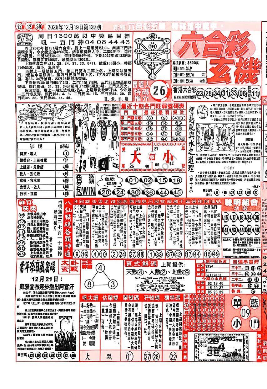 六合彩玄机