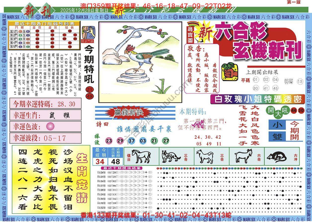 六合彩玄机新刊