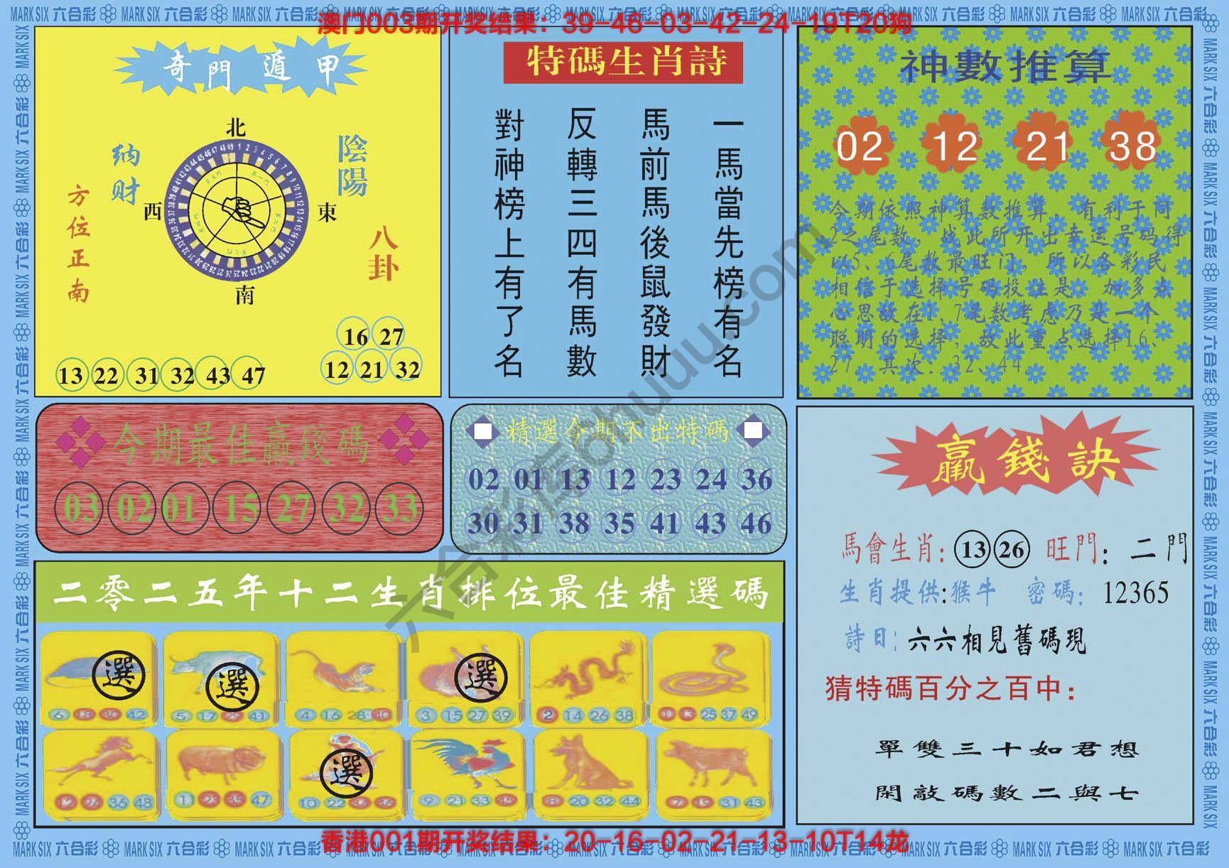黄大仙灵码